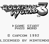 Rockman World 3 (Japan) Title Screen